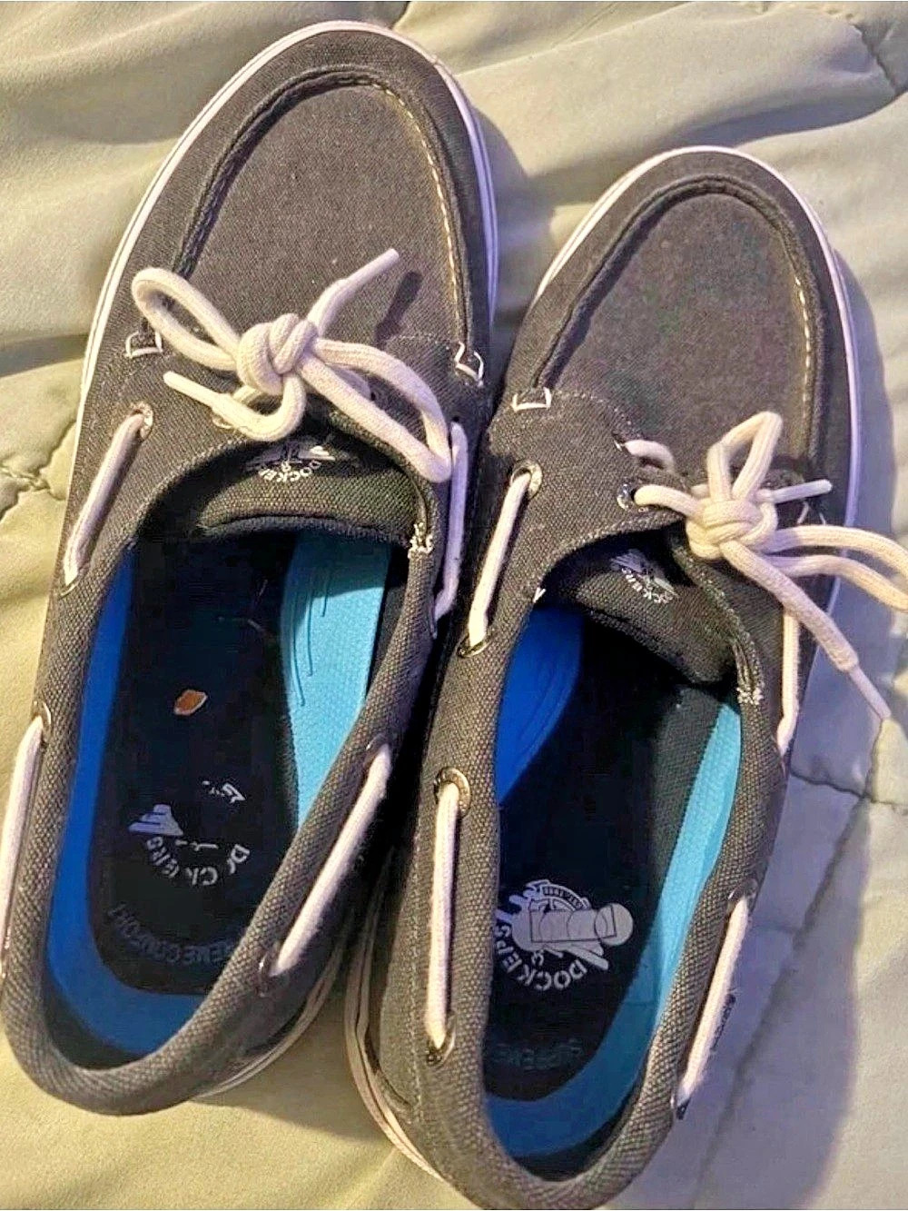 Dockers Beacon Boat Shoes Black & White US 10